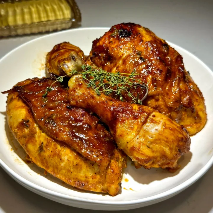 Golden lemon thyme baked chicken, HomeCookVibe featured recipe