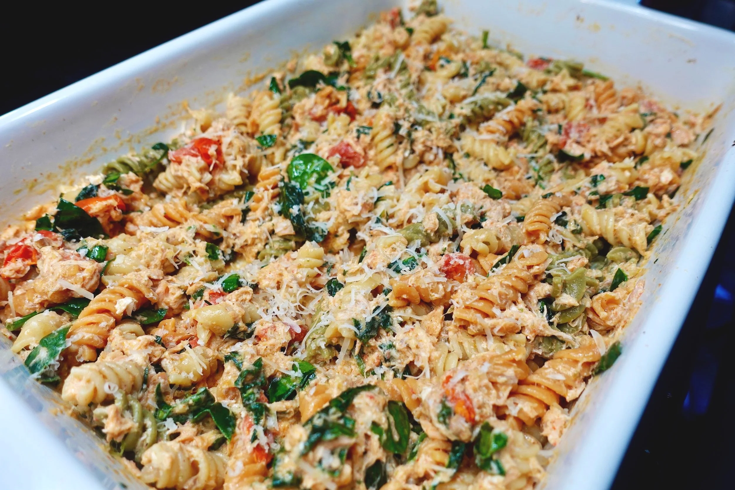 One Pan Salmon Rotini