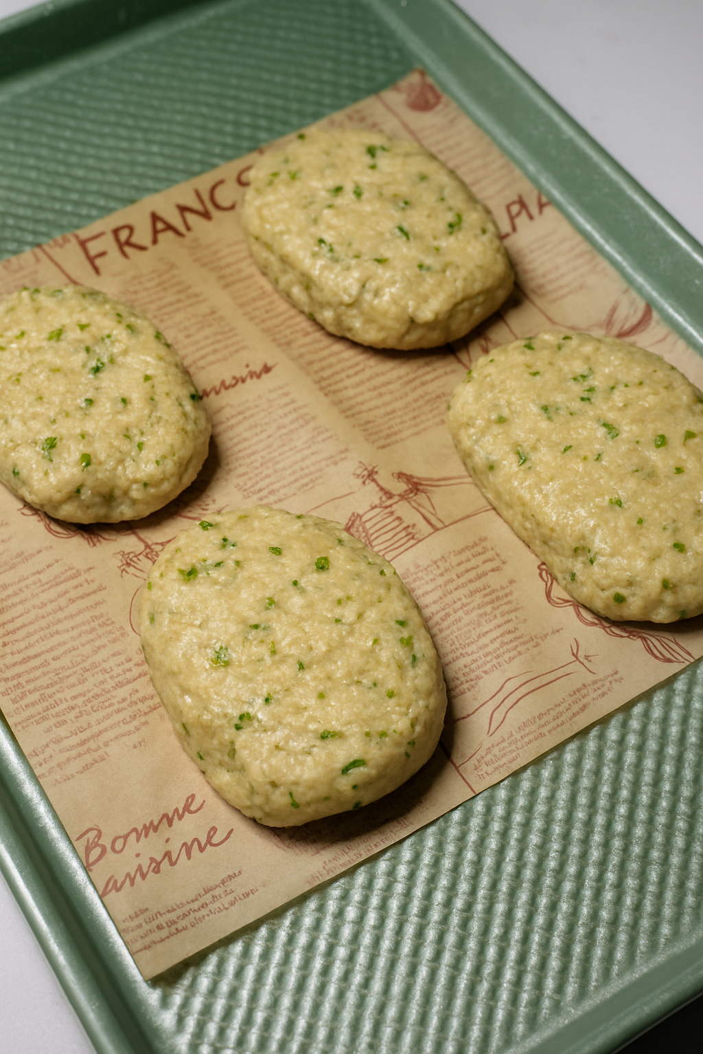  “Shaped and ready for the oven — these mini loaves are soft, herby, and full of flavor. I love making them smaller so they bake evenly and get that perfect golden crust on all sides.” 