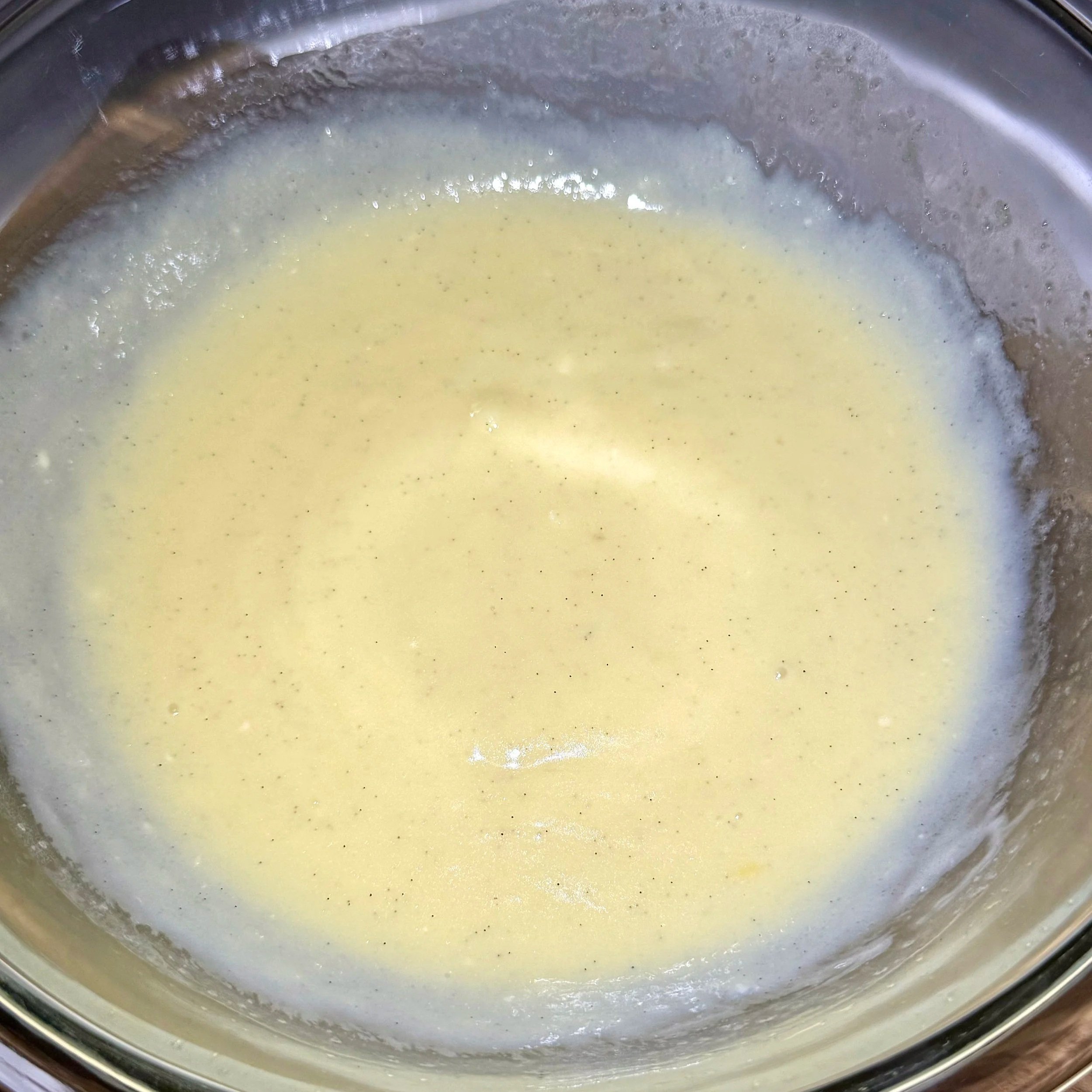  The collagen blends seamlessly into the creamy base batter. 