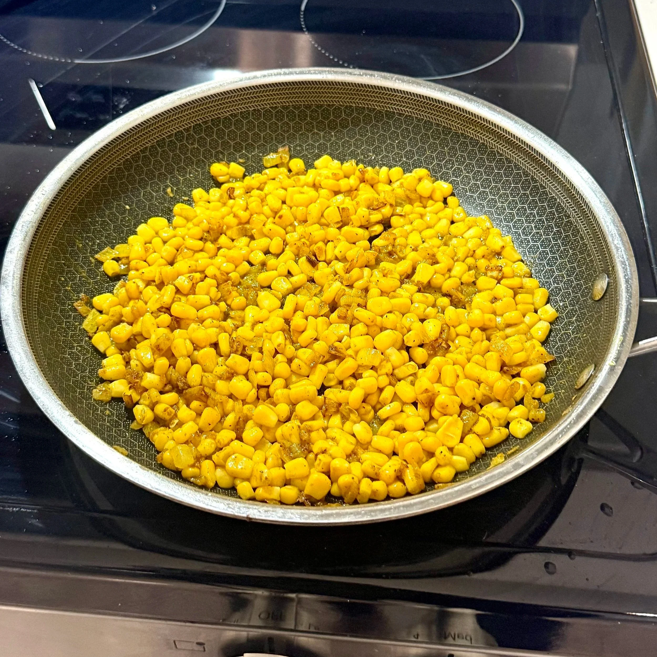   This quick corn relish adds sweetness and acidity to the spiced cod.  