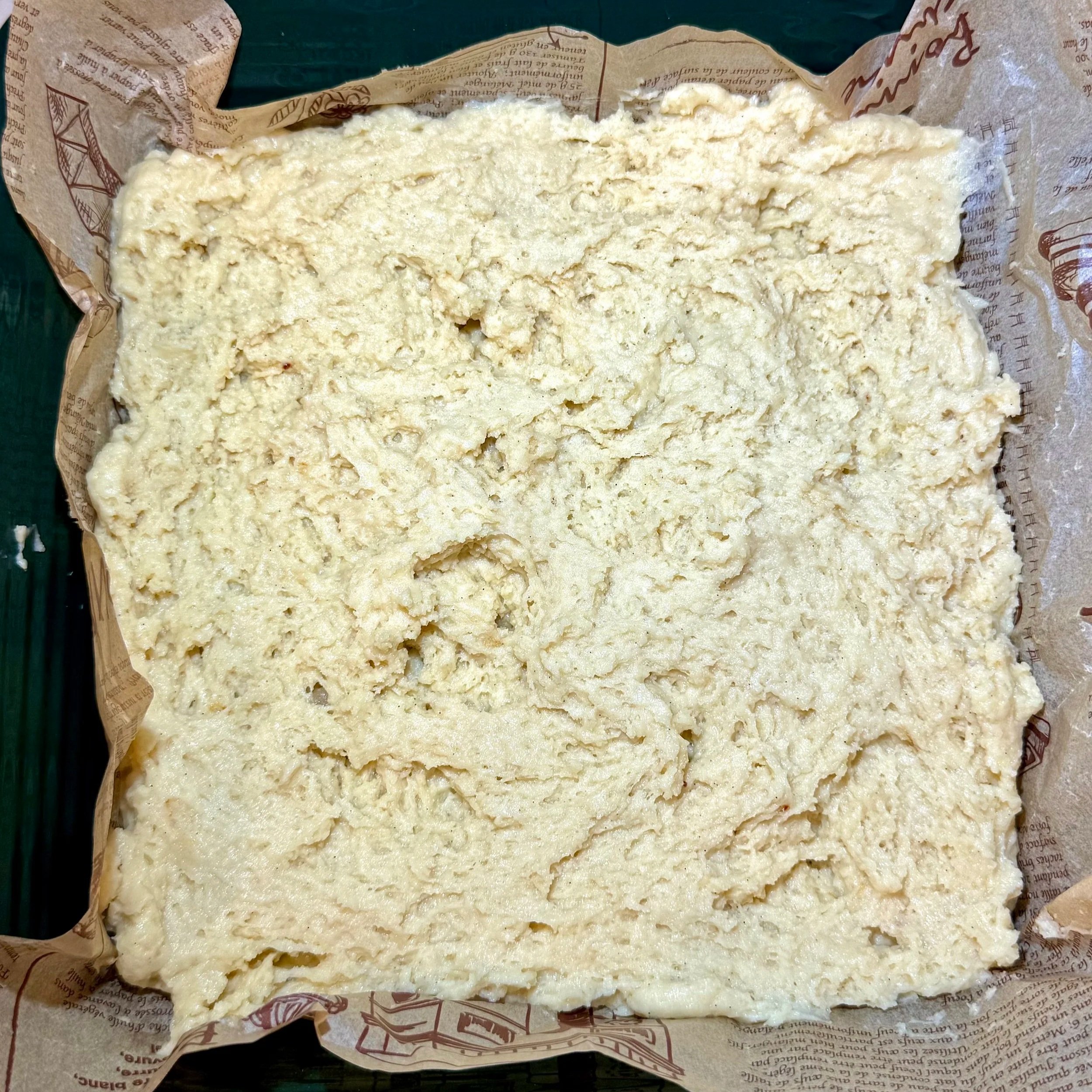  Spread the base evenly — it should be thick, soft, and easy to smooth out. 