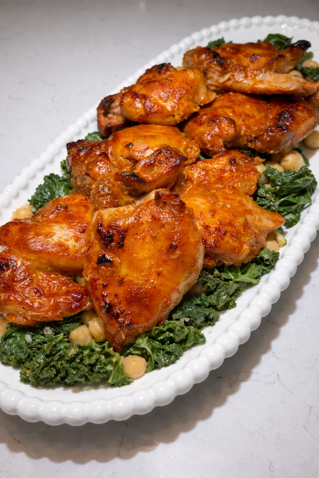 Gochujang Chicken with Warm Kale & Chickpeas — Sweet‑Spicy, Balanced, and Ready in 35 Minutes