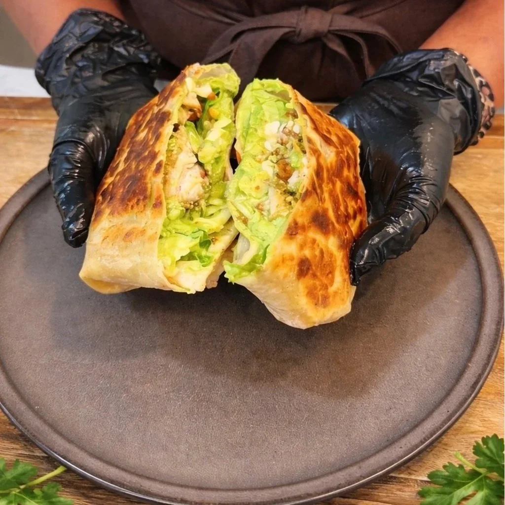  A fresh, crunchy Green Goddess Crunch Wrap made with my crispy chicken tenders and collagen‑boosted dressing. 