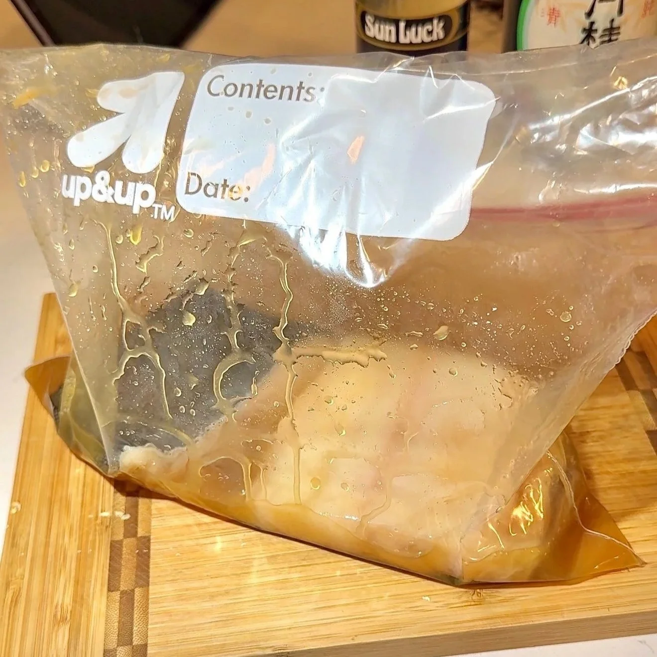  The fish sealed in a ziploc bag with the miso marinade, ensuring even coverage during the 24–48 hour marinate. 