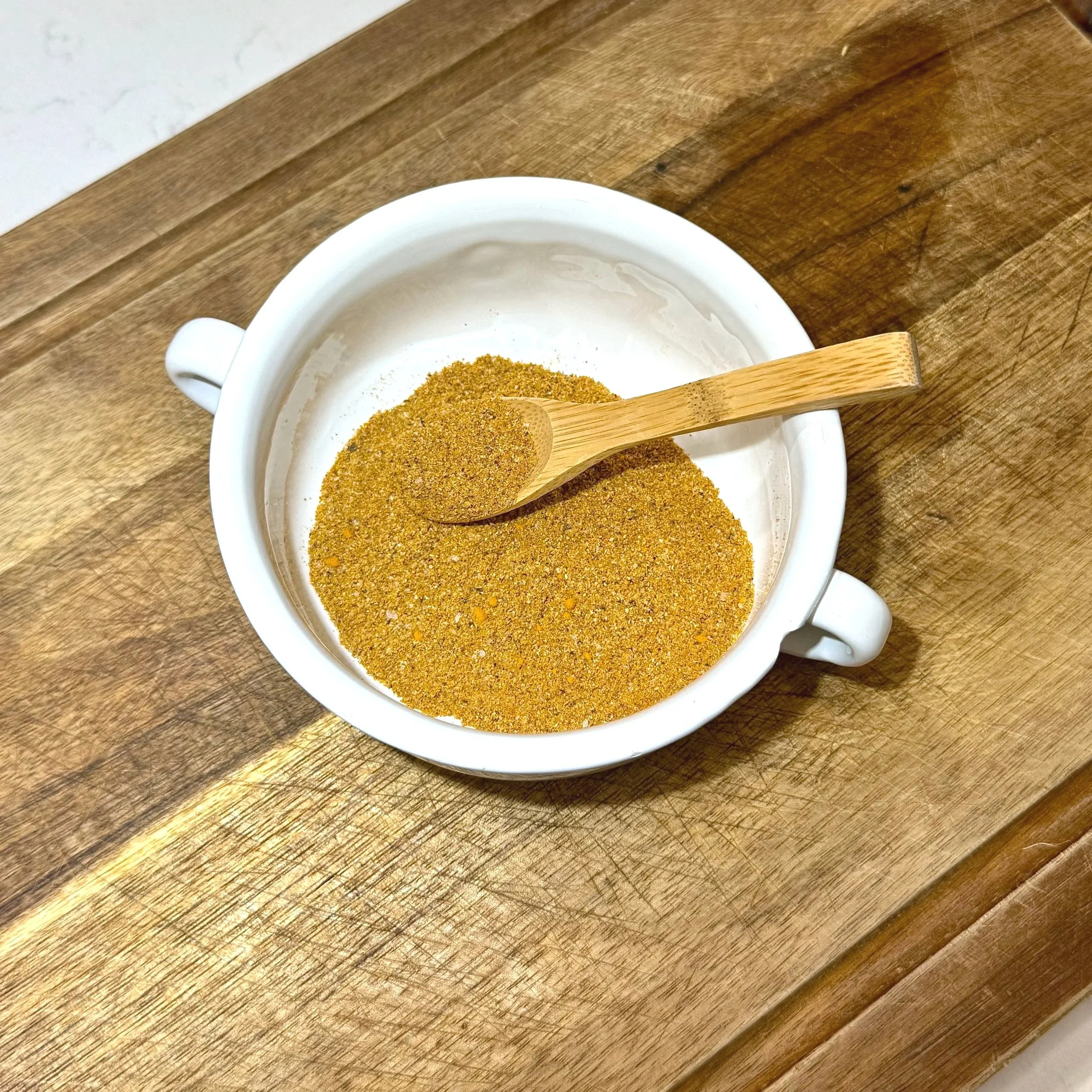   The warm spice blend that gives this cod its golden color and deep flavor.  